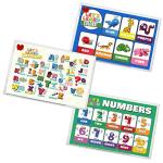 Disposable Waterproof Three Desgin Educational Plastic Baby Placemat 12X18'' BPA