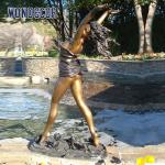 Customized Garden Decoration Life Size Bronze Dance Statue Of A Woman