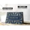 Buy cheap 48 Set Thanks Greeting Card Navy Blue Color Gold Foil Embossed Lettering Logo from wholesalers