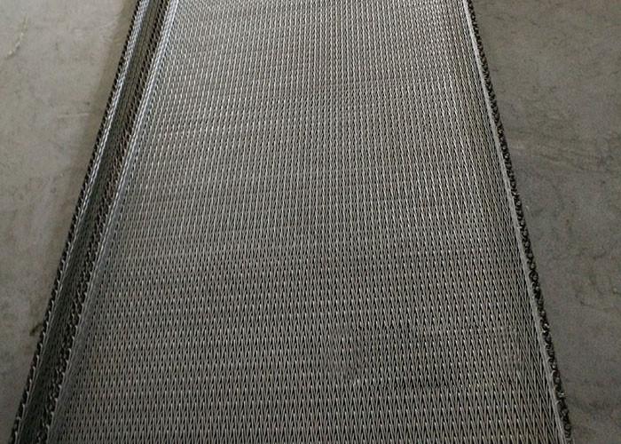 Stainless Steel Furnace Conveyor Belt Compound Weave For Tunnel Custom Design