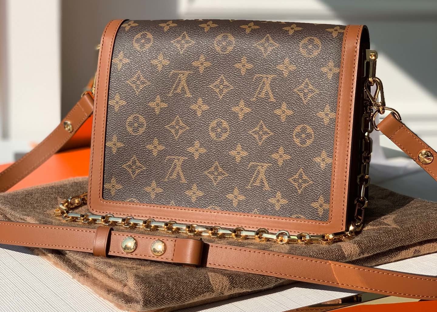 Brown Monogram Crossbody Bag