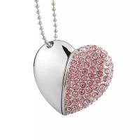 Buy cheap Customized Design Aluminium Diamond Heart Shape Jewelry USB flash drive 2Gb 2.0 product