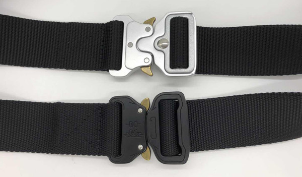 3.8CM Width Black Polyester Webbing Belt With Zinc Alloy Special Buckle