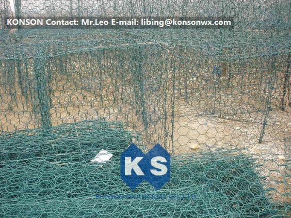 Buy cheap PVC Coated Stone Gabion Box & Gabion Baskets Retaining Wall & Hexagonal Wire Mesh from wholesalers