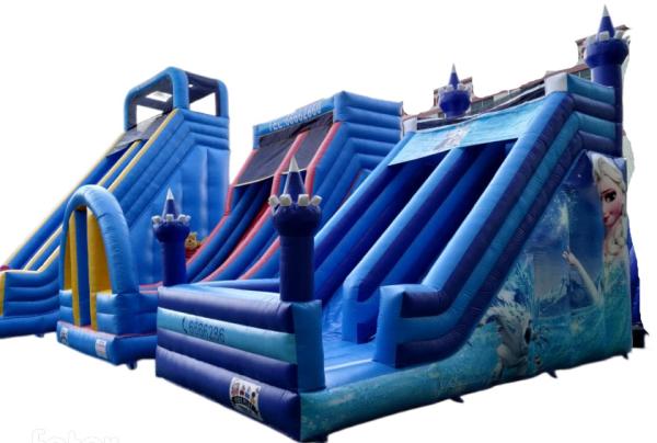 Buy cheap New Arrival inflatable blue dry slide for rental, outdoor inflatable two lane slide for kids from wholesalers