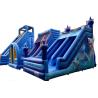 Buy cheap New Arrival inflatable blue dry slide for rental, outdoor inflatable two lane slide for kids from wholesalers