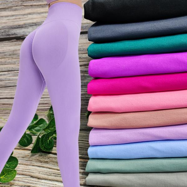Buy cheap 11 Colors Hip Lifting Ladies Yoga Pants Seamless Scrunch Butt Leggings Breathable from wholesalers