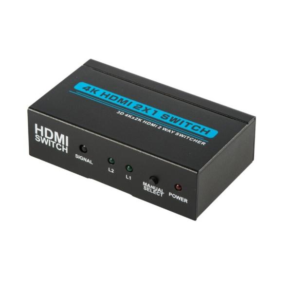 Buy cheap IR Remote Control 4Kx2K 1.5 Watts 340Mhz HDMI 2x1 Switcher from wholesalers