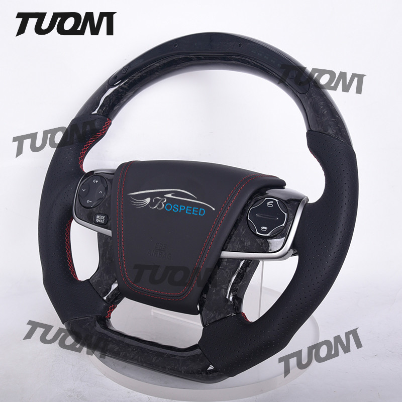 Modern Toyota Real Forged Carbon Fiber Steering Wheel Black Easily Installed