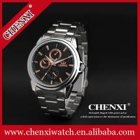 Buy cheap Luxury Style Men's Watch Stainless Steel Strap 3 Dials for Decoration Rose Gold product