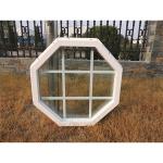 UPVC Vinyl Octagon Fixed Glass Window 75mm Profile