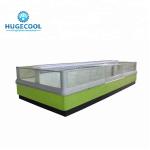 OEM Supermarket Island Freezer Auto Electrical Defrost For Seafood