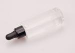 1 Ounce With Dropper Cap Clear Glass Bottle