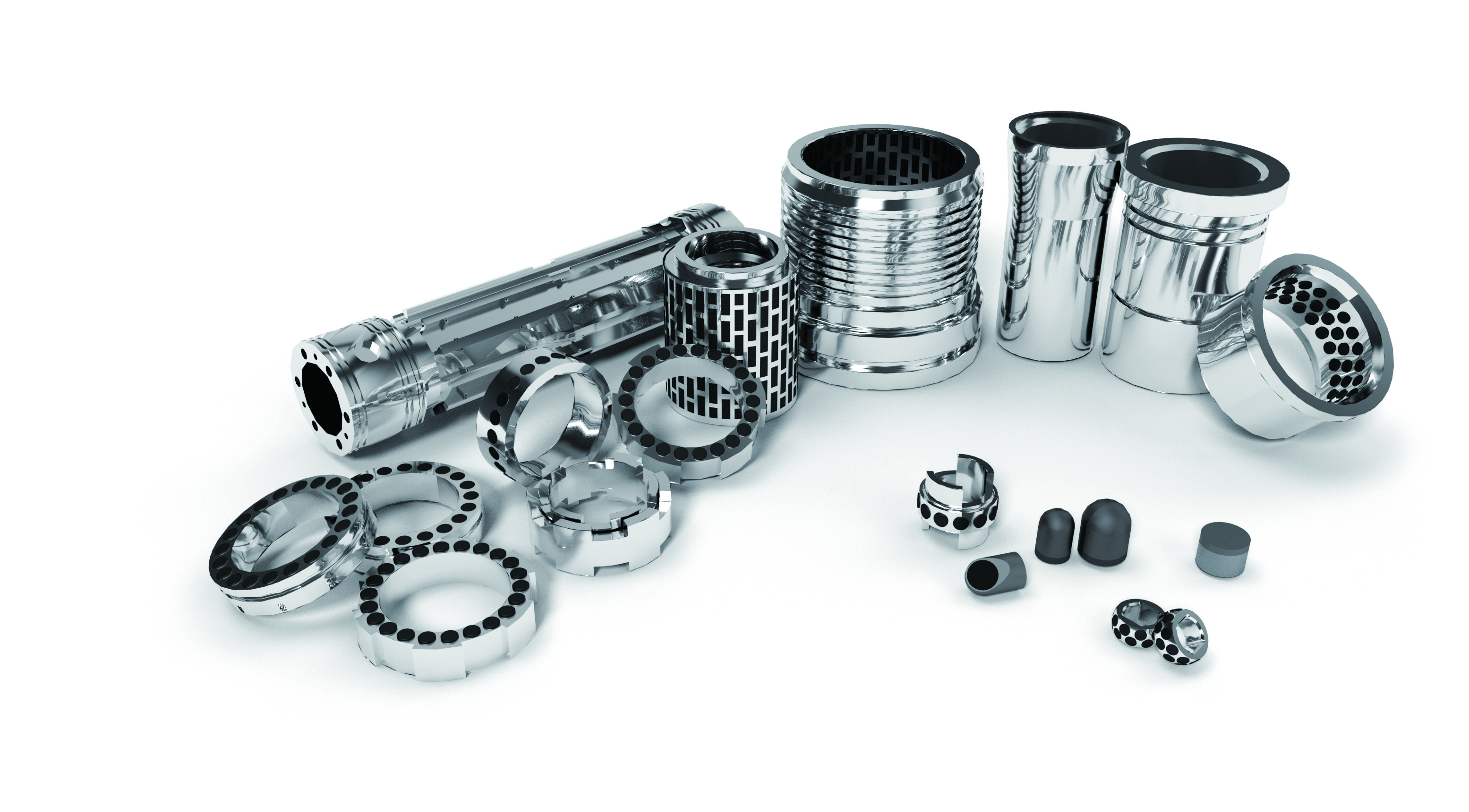 Polycrystalline Diamond PDC Cutter Insert Bearing Ultra Fine Surface Treatment