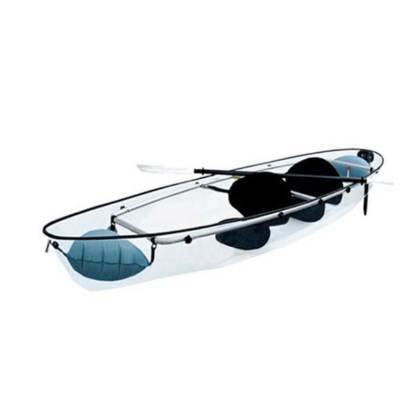 High Versatility Small Plastic Fishing Boat , Outdoor 2 Person Clear Bottom