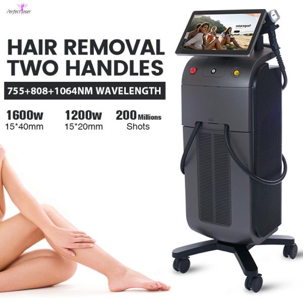 Powerful 3500W 2 Handles 808nm Diode Laser Hair Removal Machine with 755nm 808nm