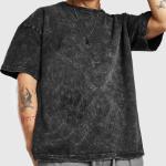 Acid Wash Man Pre Blank T Shirts Bio Heavy Cotton 220Gsm Vintage