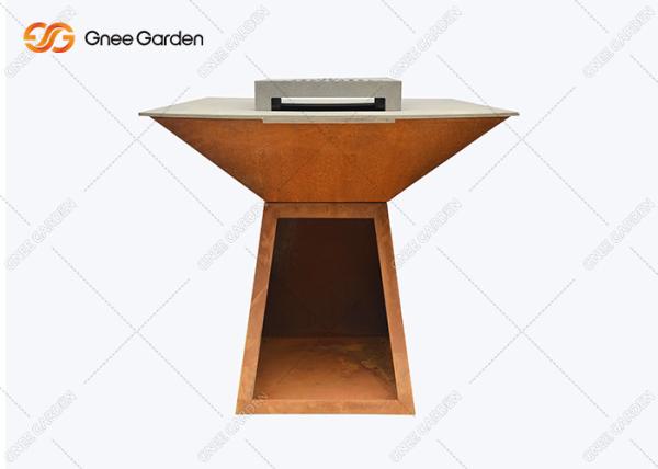 Buy cheap Customize Corten Steel Bbq Fire Pit Grill Corten Steel Iron Fire Pit Bbq Brazier from wholesalers