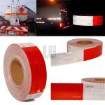 Waterproof Retro Truck DOT C2 Red And White Reflective Tape Pressure Sensitive