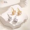 Buy cheap Geometric Cubic Zirconia Ear Buckle 18k Gold Plated Diamond Earrings Women Jewelry from wholesalers