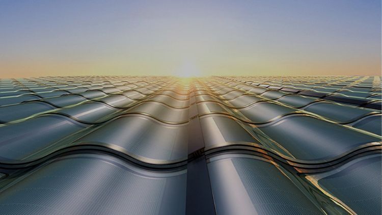 Black Red Green Colors Windproof Solar Roof Tiles 50W Curved Solar Roof Tiles Installation for BIPV Household Solar System
