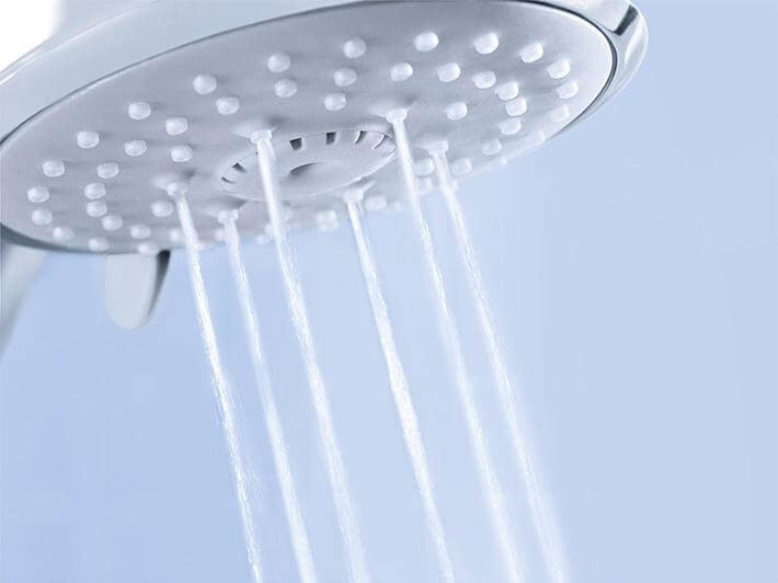 ABS TPR Shower Spray Head , 0.3MPA Chrome Plated Hanging Shower Head