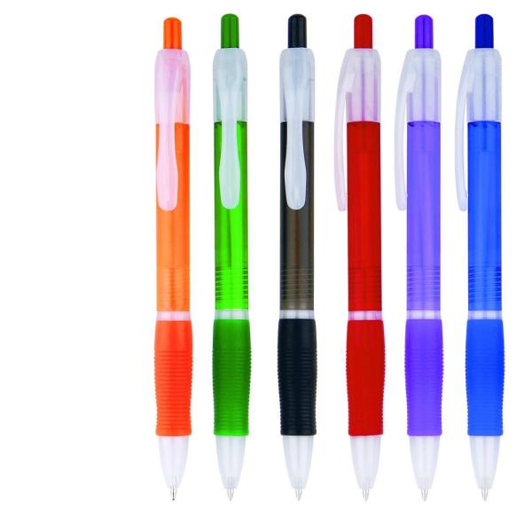 Buy cheap soft grip rubber plastic ballpoint pen for gift use,logo printed rubber grip logo ball pen from wholesalers