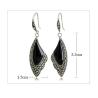 Buy cheap Sterling Silver Black Onyx Drop Earrings Wing Style Women Jewelry ( E019362BLACK) from wholesalers