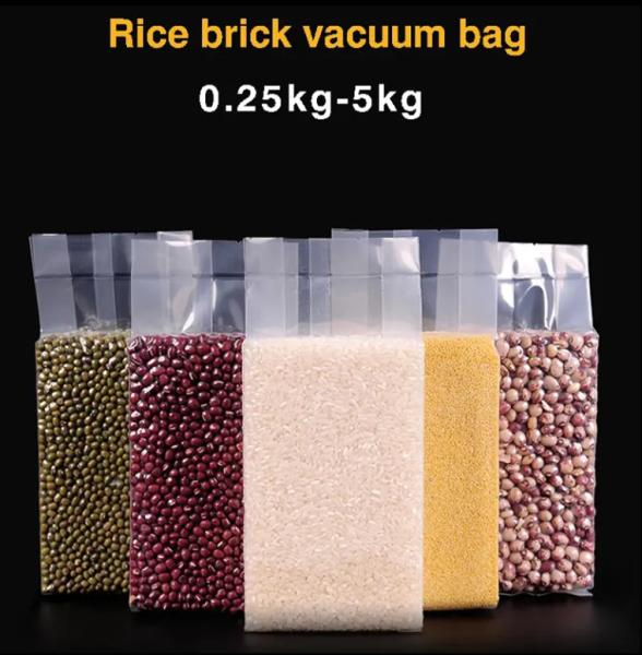 Gravure Printing Food Rice Packaging Vacuum Plastic 1Kg 2Kg 5Kg 10Kg Pe Heat