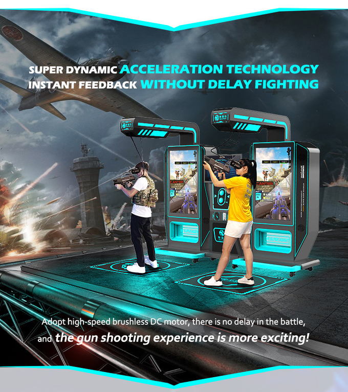 Shooting Machine Virtual Reality Gun Arcade Machine 2 Player Amusement Ride 9d Vr Simulator