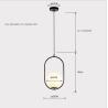 Buy cheap LED Pendant Lights Home Decoration Living Room Bedside Glass Black Suspension lamp(WH-GP-39) from wholesalers