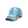 Buy cheap Royal Blue Cowboys Baseball Cap , Outdoor Sports Plain Denim Distressed Mens Denim Cap from wholesalers