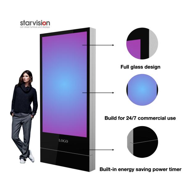Buy cheap 75 Inch Interior Digital Signage Screens Floor Mount Indoor Advertising Publicidad Digital Mupi from wholesalers