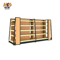 Buy cheap 1200mm 50kg Grocery Shelf Rack Wooden Shelves For Supermarket 1.5mm product