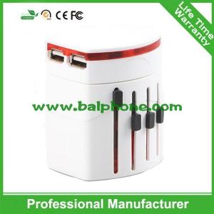 Buy cheap 2016 new dual usb universal travel adapter with USA/Australia/Europe/UK worldwide plugs from wholesalers