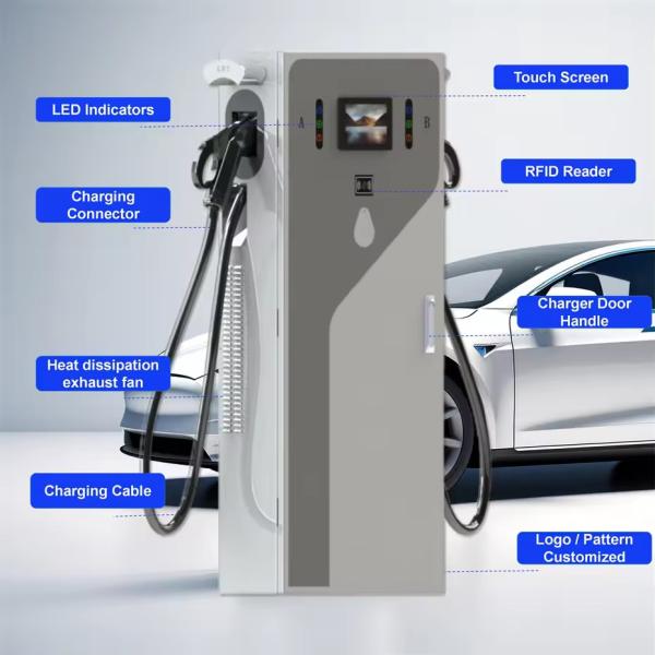 20kw 30kw 40kw 60kw 380V OCPP1.6J Station Dc Fast Electric Car Charger GBT CCS1