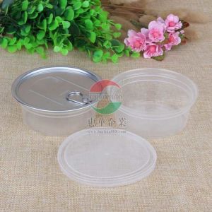 Buy cheap Alu Easy Open Lid Dry Fruit 450ml Clear Canister Packaging product
