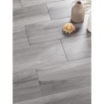 200x1200mm Glazed Matt Wood Grain Porcelain Tile Brown Grey Indoor Wooden Look