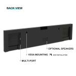 36" Stretched LCD Display strips cuts off edges Ultra Wide Wall Mount
