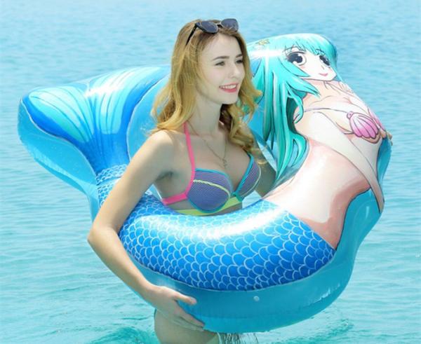 Buy cheap Heavy Duty Inflatable Mermaid Tail , Inflatable Pool Raft Beautiful Shape from wholesalers