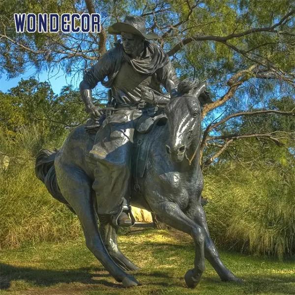Buy cheap Large Memorial Design Outdoor Casting Bronze Cavalry Soldier Sculpture from wholesalers