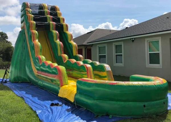 Buy cheap Popular Inflatable Backyard Water Slide And Pool Safe And Convenient Air Flap from wholesalers