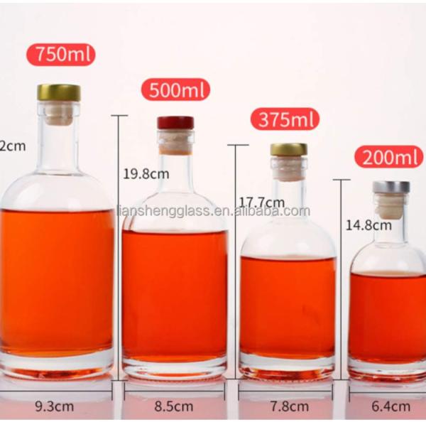 Buy cheap Hot Stamping Luxury Glass Wine Bottle 375 ml 500 ml 700 ml for Refillable Vodka from wholesalers