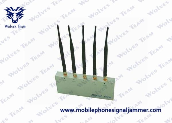 Buy cheap 5 Antenna With Remote Control Mobile Phone Signal Jammer from wholesalers