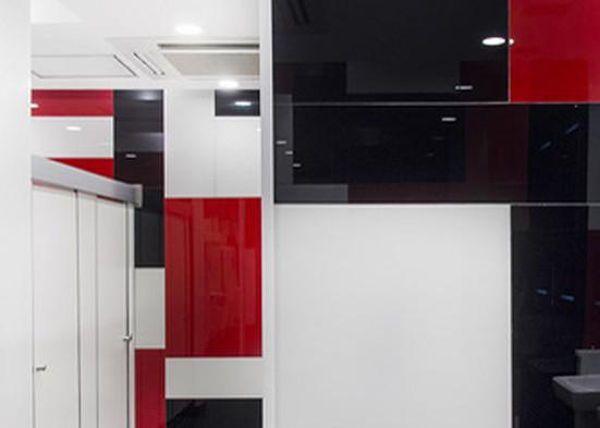 Buy cheap 4mm Lacobel Painted Glass , Colored Mirror Glass For Office / Kitchen from wholesalers