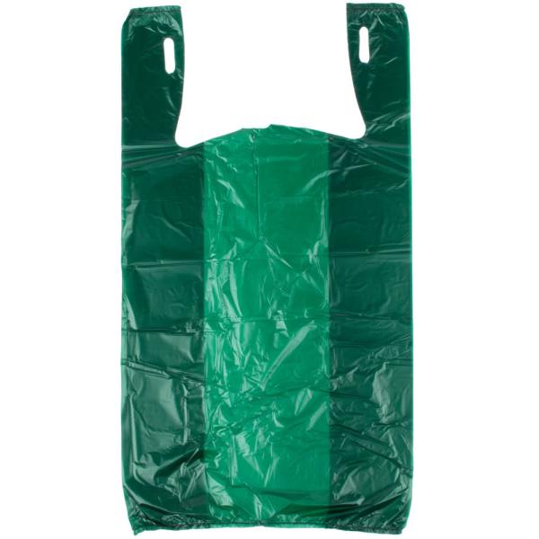 Buy cheap Green Color Grocery Shopping Bags , Plastic Tee Shirt Bags Environmental Friendly from wholesalers