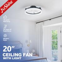 Buy cheap ABS Clear Plastic Blades 20 Inch Ceiling Fan with LED Light and Flush Mount product