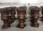 Custom Design Fiberglass Resin Statues Store Decorative Brown Fiberglass Flower