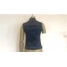 Buy cheap Button Through Ladies Denim Jacket Sleeveless Dark Wash Denim Vest Jacket TW82079 from wholesalers