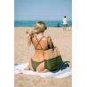 Buy cheap FREE SHIPPING, SALE Raspberry Pink neoprene beach bag, travel pouch and tote bag with purse, summer bag, tote bag, vegan from wholesalers